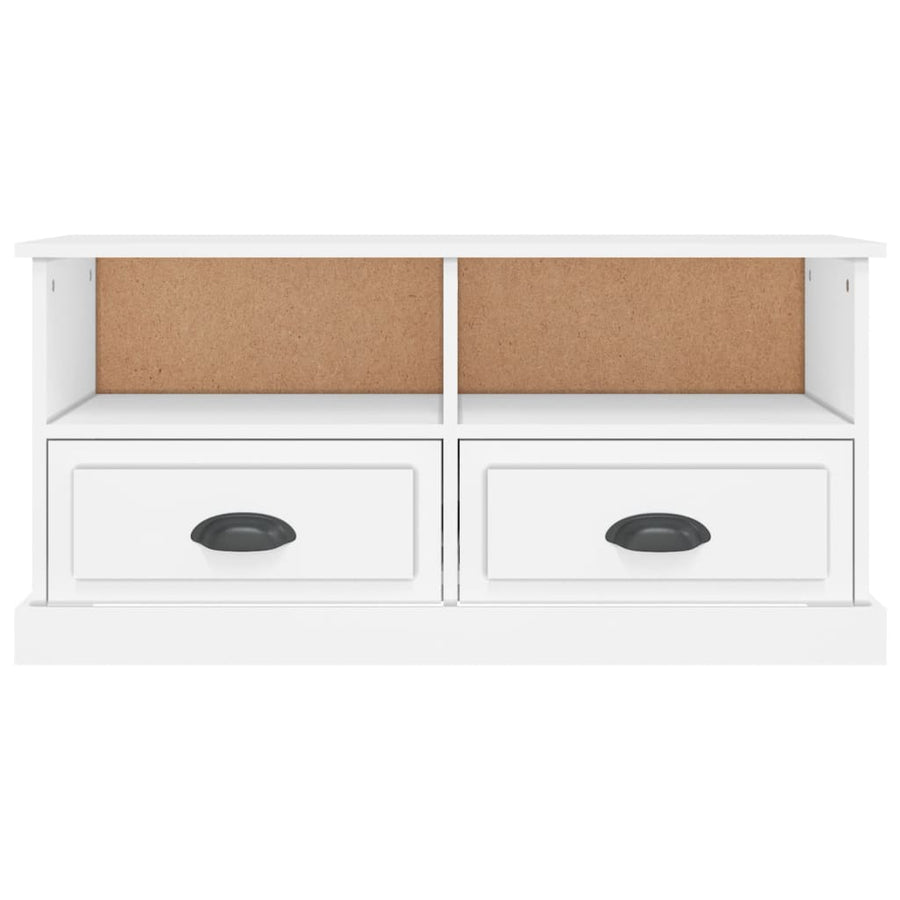 Tv-Meubel 93X35,5X45 Cm Bewerkt Hout Wit