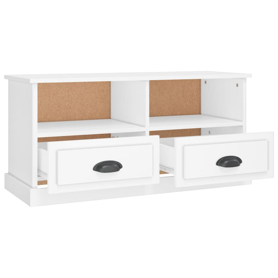 Tv-Meubel 93X35,5X45 Cm Bewerkt Hout Wit