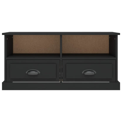 Tv-Meubel 93X35,5X45 Cm Bewerkt Hout Zwart