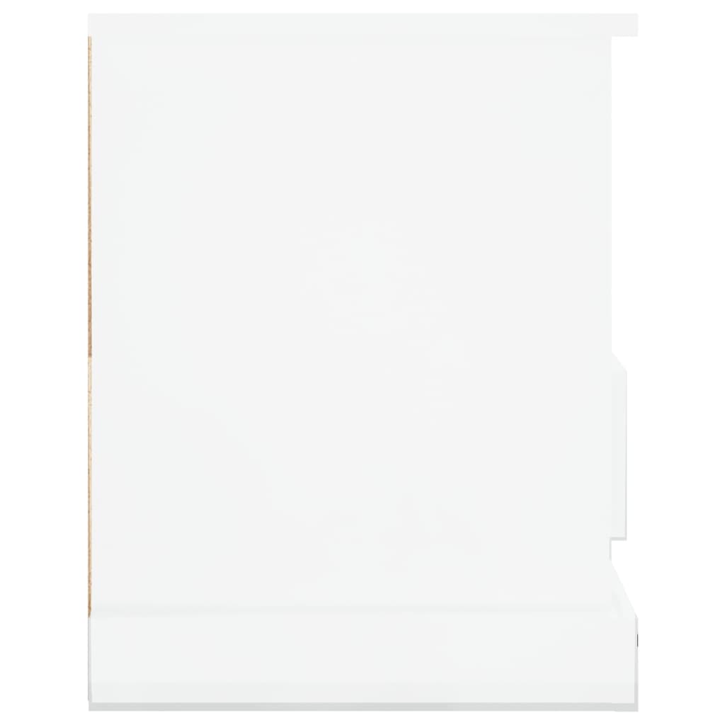 Tv-Meubel 93X35,5X45 Cm Bewerkt Hout Hoogglans wit