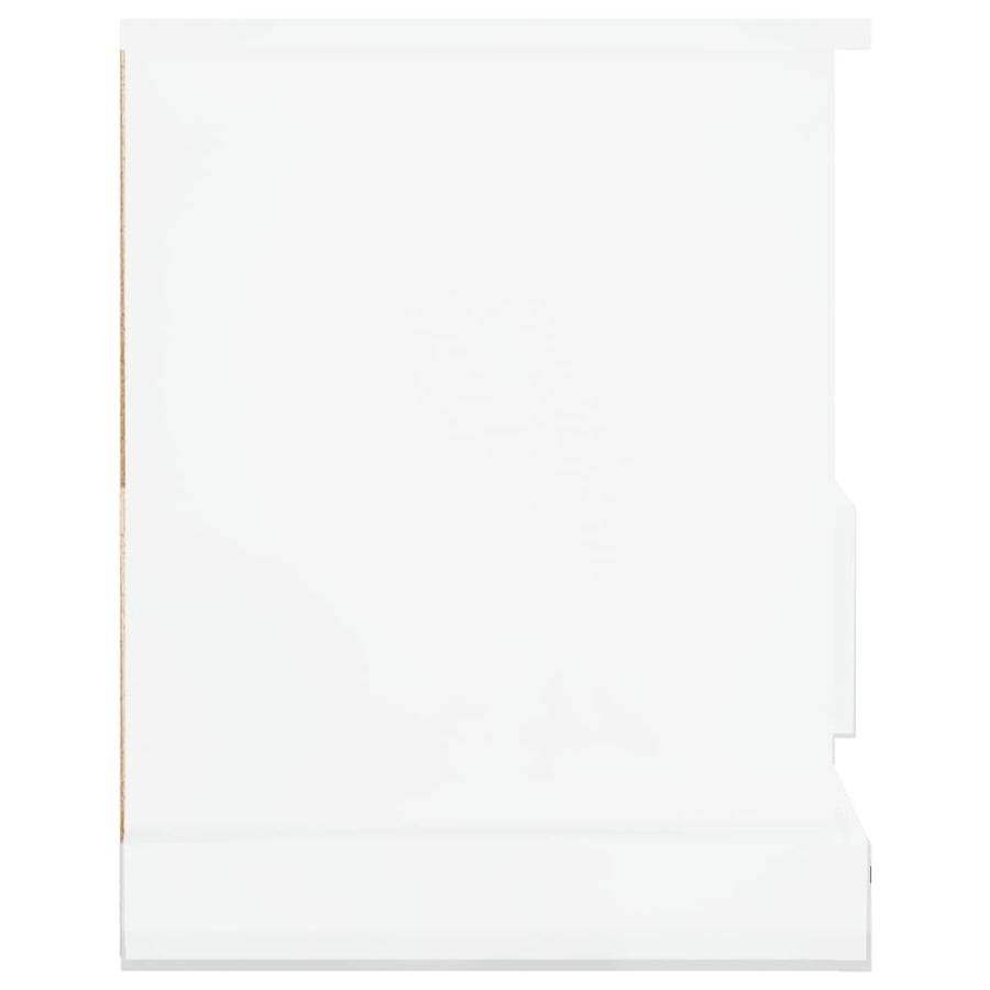 Tv-Meubel 93X35,5X45 Cm Bewerkt Hout Hoogglans wit