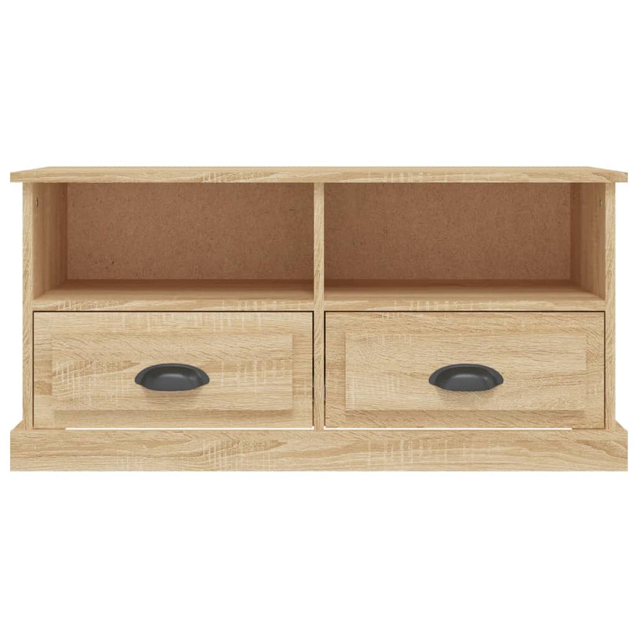 Tv-Meubel 93X35,5X45 Cm Bewerkt Hout Kleurig Sonoma eiken