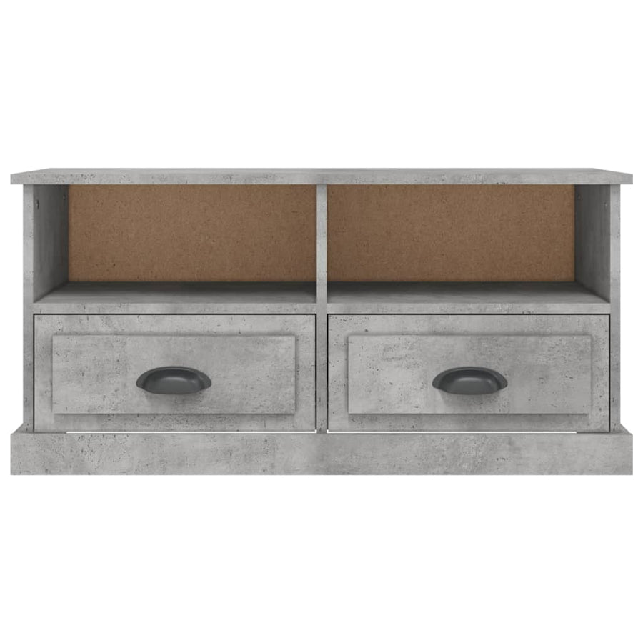 Tv-Meubel 93X35,5X45 Cm Bewerkt Hout Betongrijs