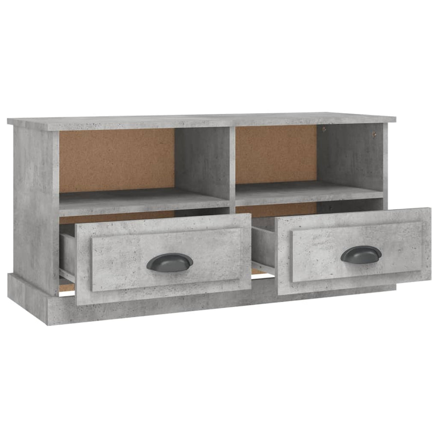 Tv-Meubel 93X35,5X45 Cm Bewerkt Hout Betongrijs
