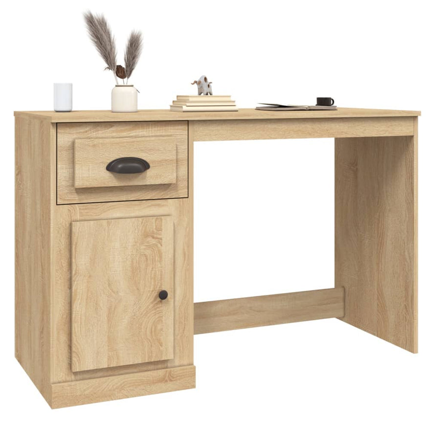 Bureau Met Lade 115X50X75 Cm Bewerkt Hout Sonoma Eikenkleurig