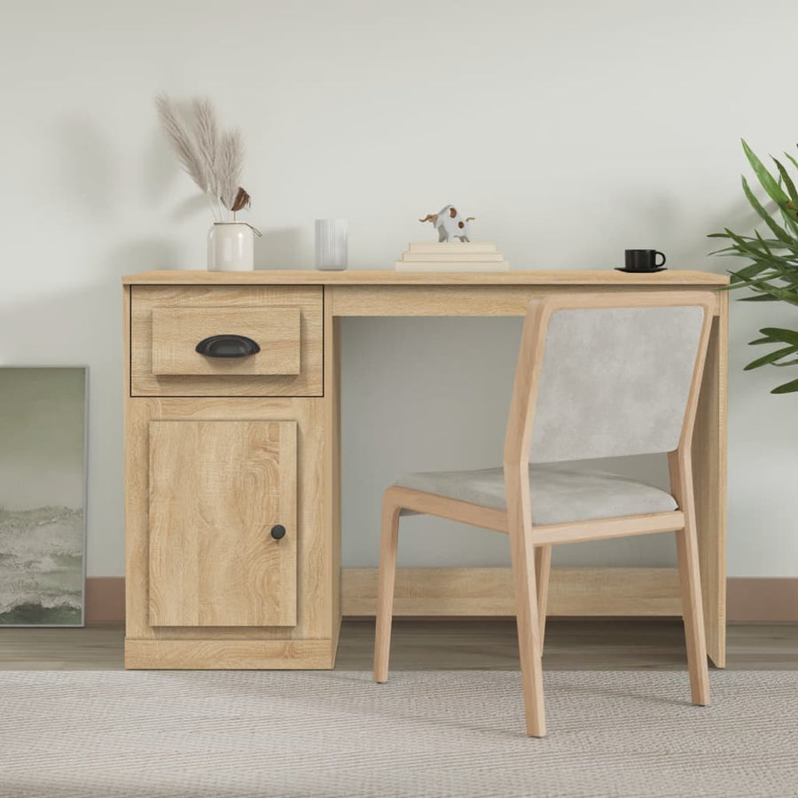 Bureau Met Lade 115X50X75 Cm Bewerkt Hout Sonoma Eikenkleurig
