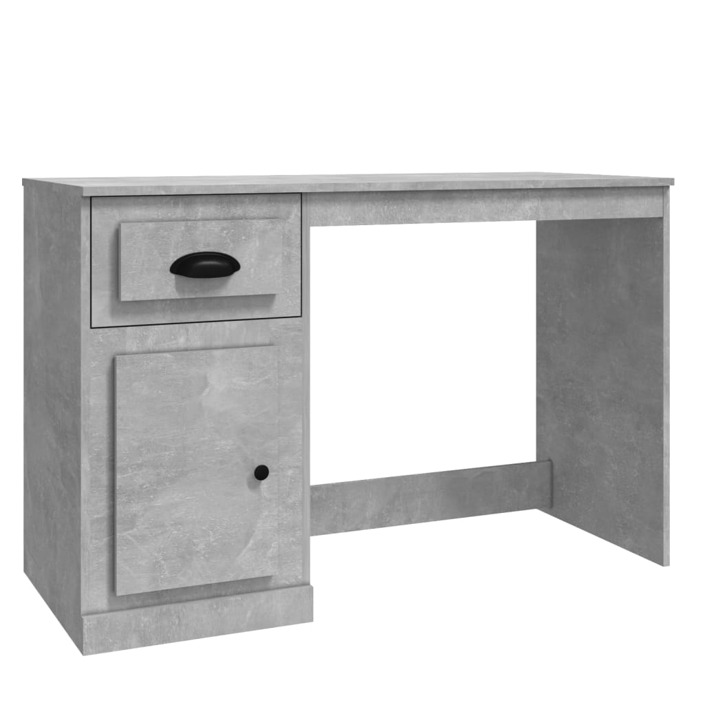 Bureau Met Lade 115X50X75 Cm Bewerkt Hout Betongrijs