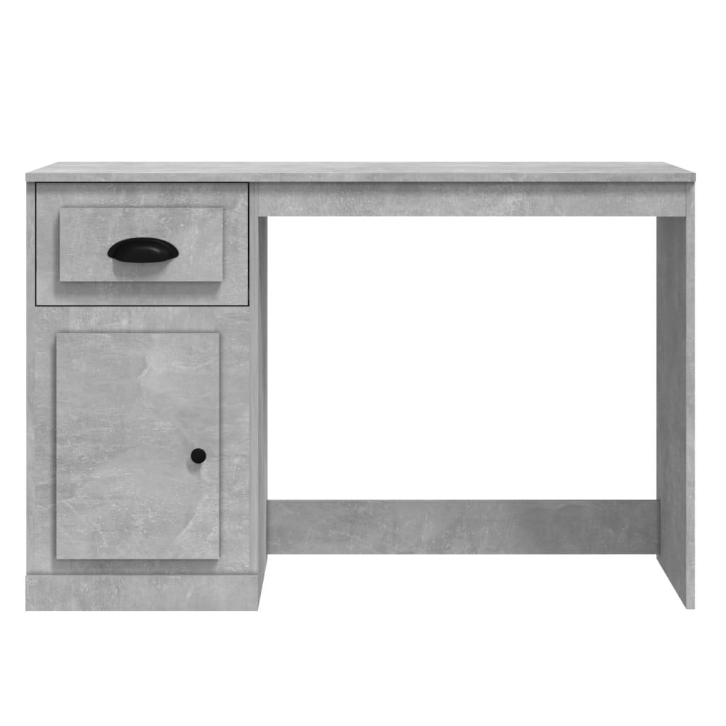 Bureau Met Lade 115X50X75 Cm Bewerkt Hout Betongrijs