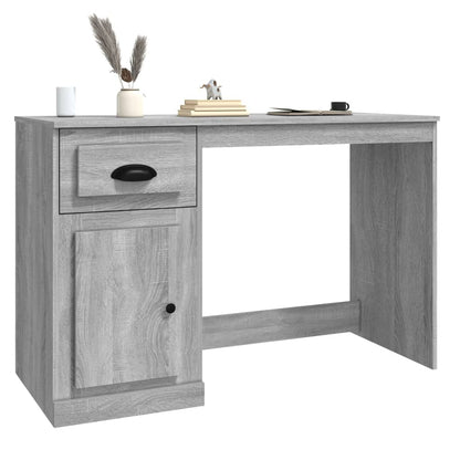 Bureau Met Lade 115X50X75 Cm Bewerkt Hout Grijs Sonoma Eiken