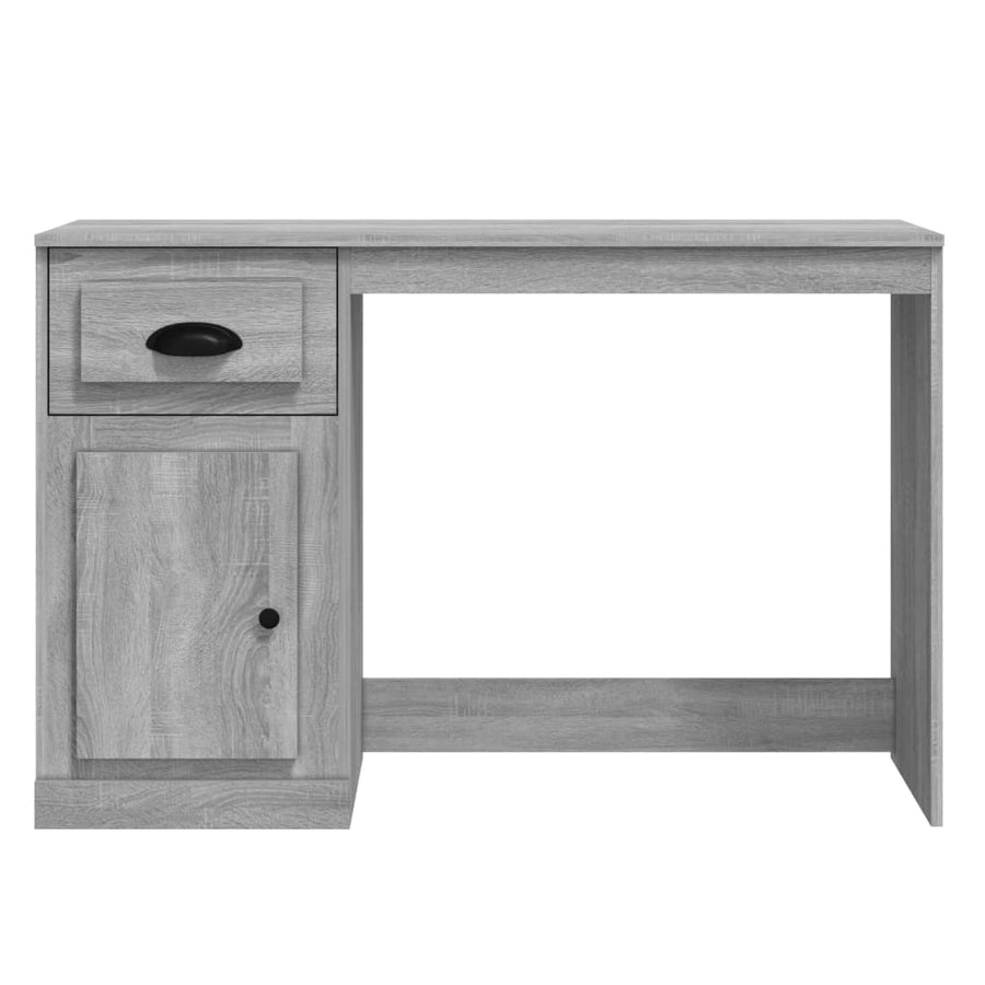 Bureau Met Lade 115X50X75 Cm Bewerkt Hout Grijs Sonoma Eiken