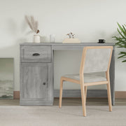Bureau met lade 115x50x75 cm grijs