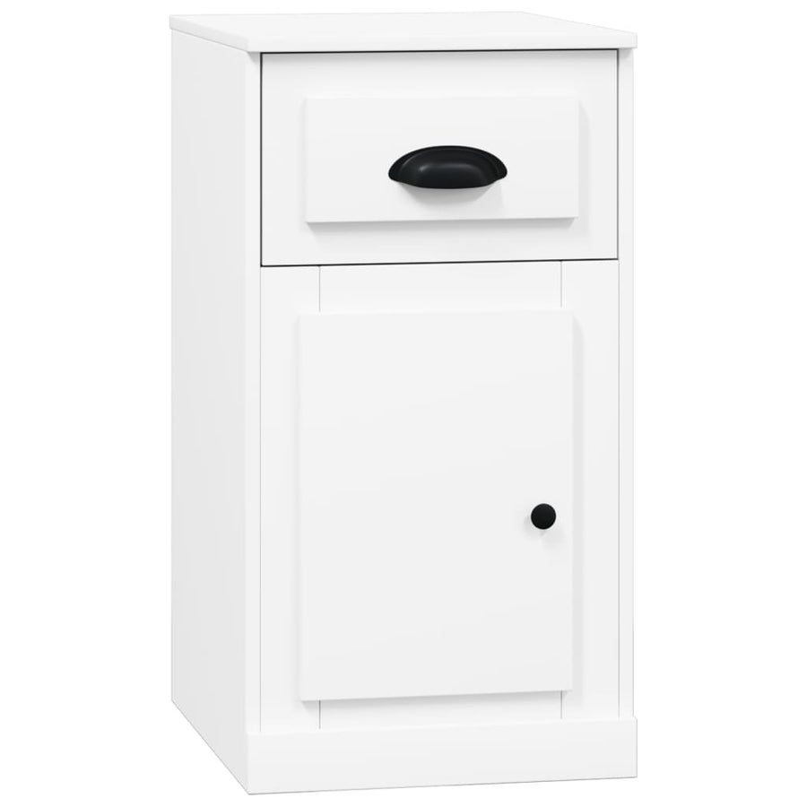 Bijzetkast Met Lade 40X50X75 Cm Bewerkt Hout Wit