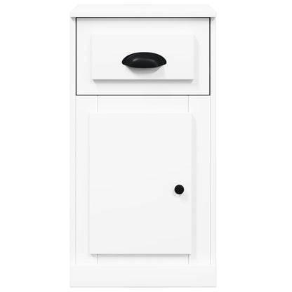 Bijzetkast Met Lade 40X50X75 Cm Bewerkt Hout Wit