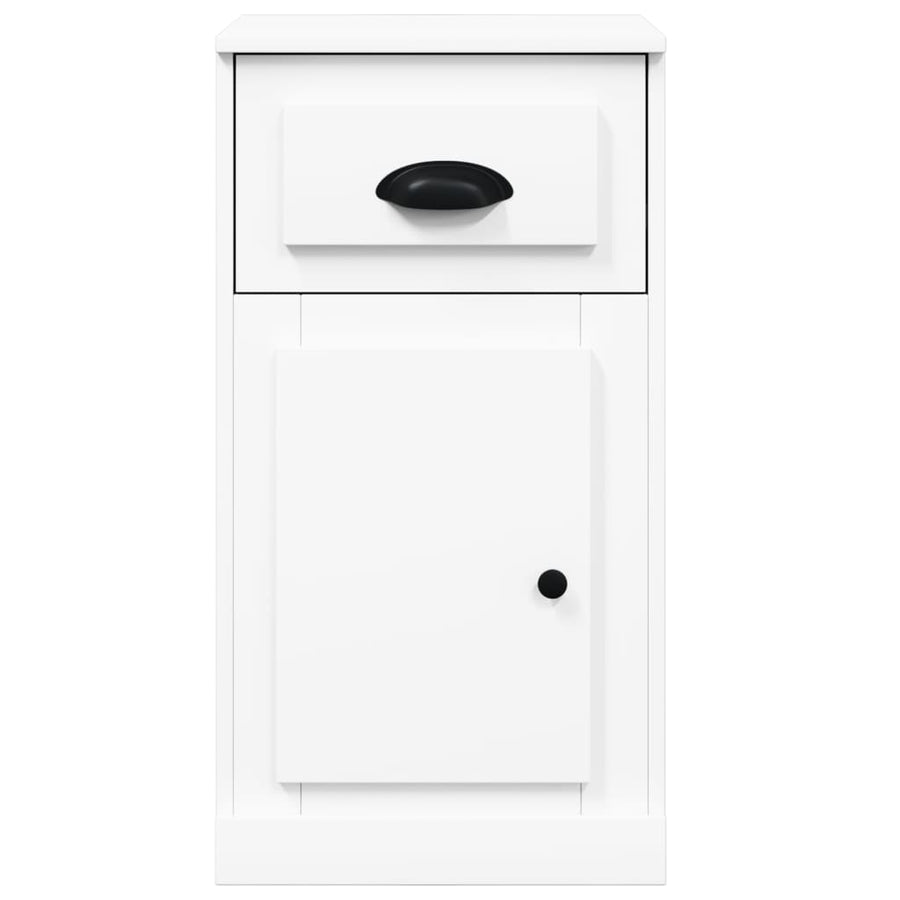 Bijzetkast Met Lade 40X50X75 Cm Bewerkt Hout Wit