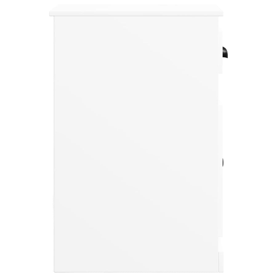 Bijzetkast Met Lade 40X50X75 Cm Bewerkt Hout Wit