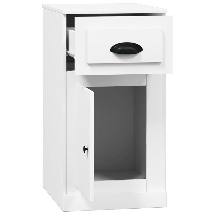Bijzetkast Met Lade 40X50X75 Cm Bewerkt Hout Wit