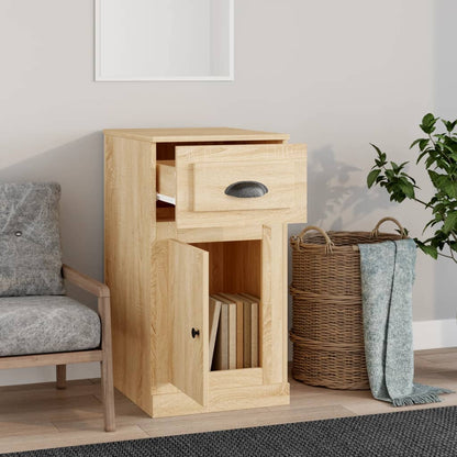 Bijzetkast Met Lade 40X50X75 Cm Bewerkt Hout Sonoma Eikenkleur