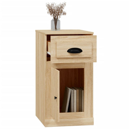 Bijzetkast Met Lade 40X50X75 Cm Bewerkt Hout Sonoma Eikenkleur