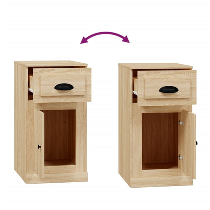 Bijzetkast Met Lade 40X50X75 Cm Bewerkt Hout Sonoma Eikenkleur
