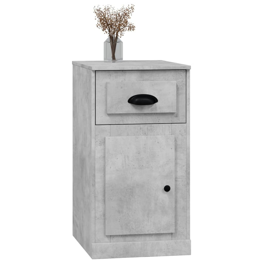 Bijzetkast Met Lade 40X50X75 Cm Bewerkt Hout Betongrijs