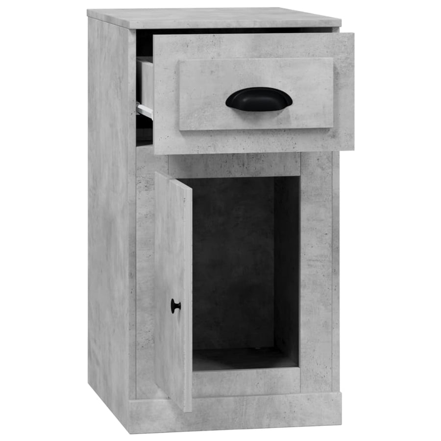 Bijzetkast Met Lade 40X50X75 Cm Bewerkt Hout Betongrijs