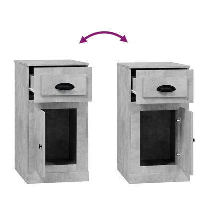 Bijzetkast Met Lade 40X50X75 Cm Bewerkt Hout Betongrijs