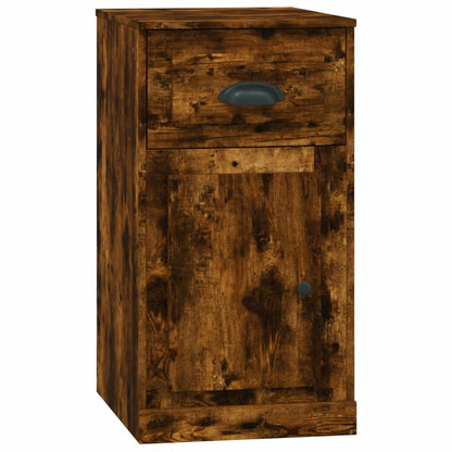 Bijzetkast Met Lade 40X50X75 Cm Bewerkt Hout Kleur Gerookt eiken