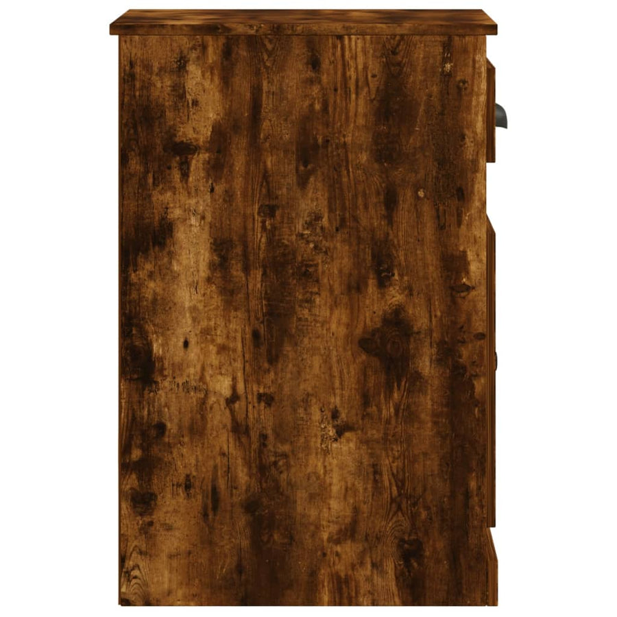 Bijzetkast Met Lade 40X50X75 Cm Bewerkt Hout Kleur Gerookt eiken