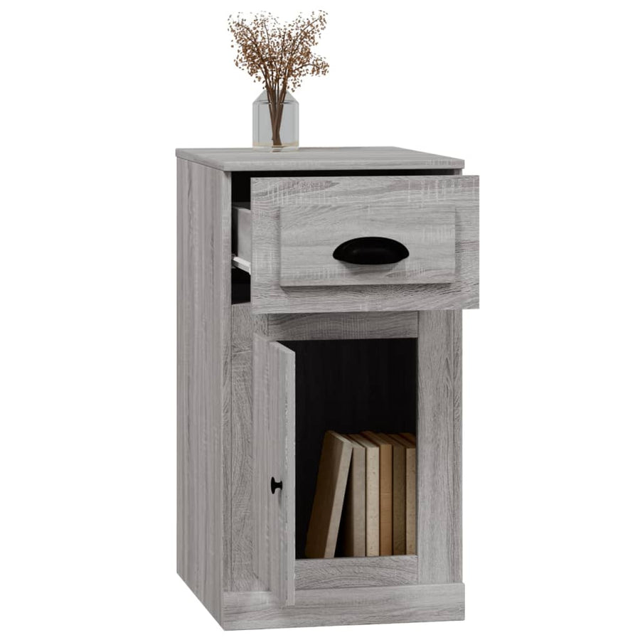 Bijzetkast Met Lade 40X50X75 Cm Bewerkt Hout Grijs Sonoma Eiken
