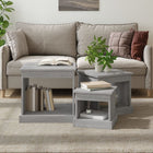 3-piece Coffee Table Set, Engineered Wood, Grey Sonoma Oak Colour