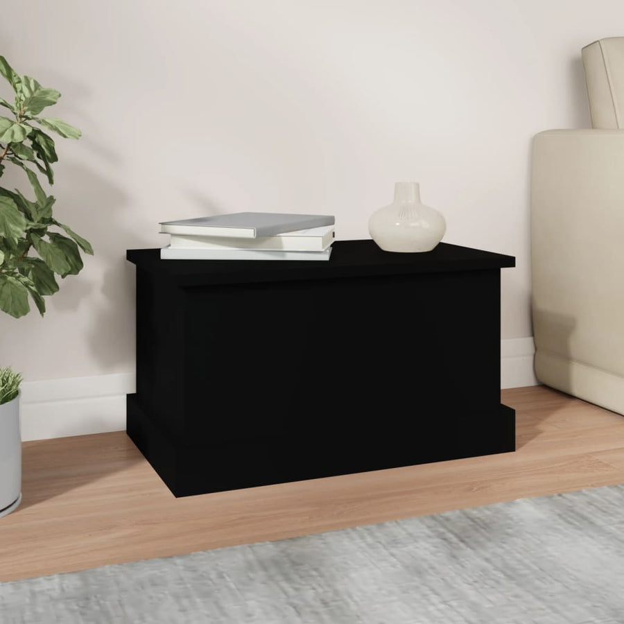 Opbergbox 50X30X28 Cm Bewerkt Hout Zwart