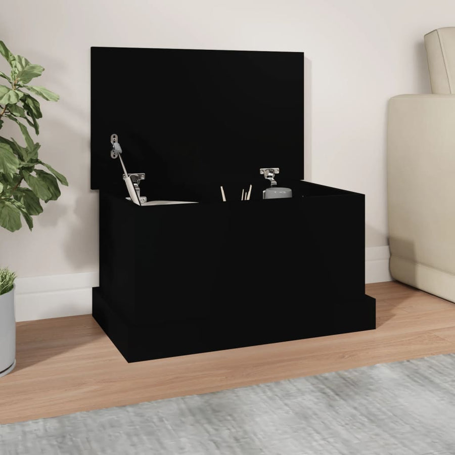 Opbergbox 50X30X28 Cm Bewerkt Hout Zwart