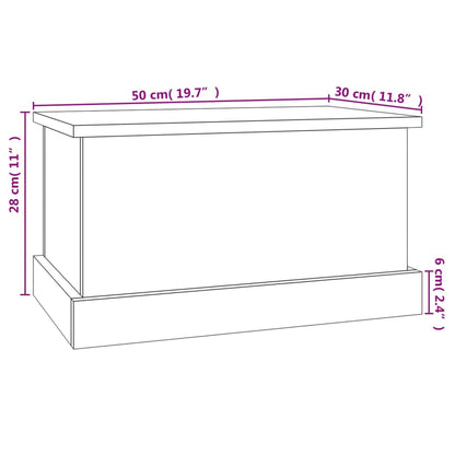 Opbergbox 50X30X28 Cm Bewerkt Hout Sonoma Eikenkleurig