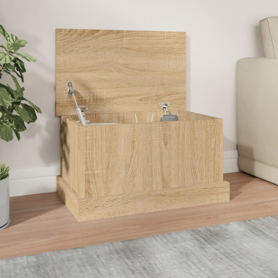 Opbergbox 50X30X28 Cm Bewerkt Hout Sonoma Eikenkleurig