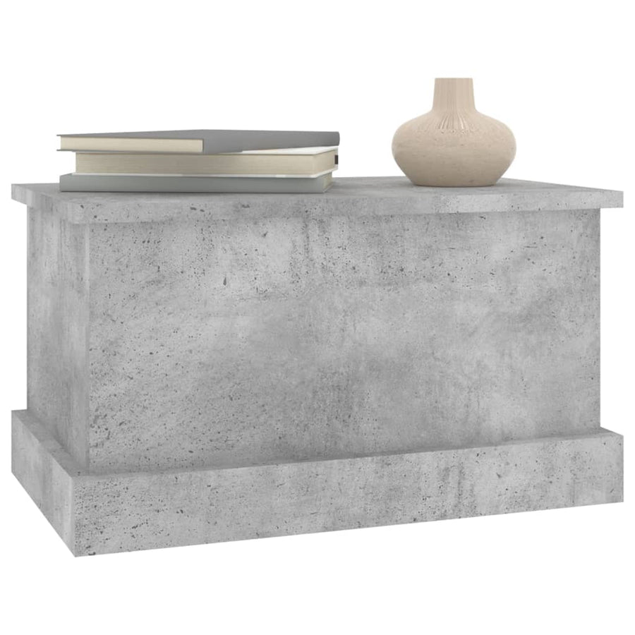 Opbergbox 50X30X28 Cm Bewerkt Hout Betongrijs
