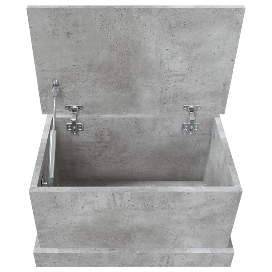 Opbergbox 50X30X28 Cm Bewerkt Hout Betongrijs