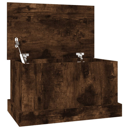 Opbergbox 50X30X28 Cm Bewerkt Hout Gerookt Eikenkleurig