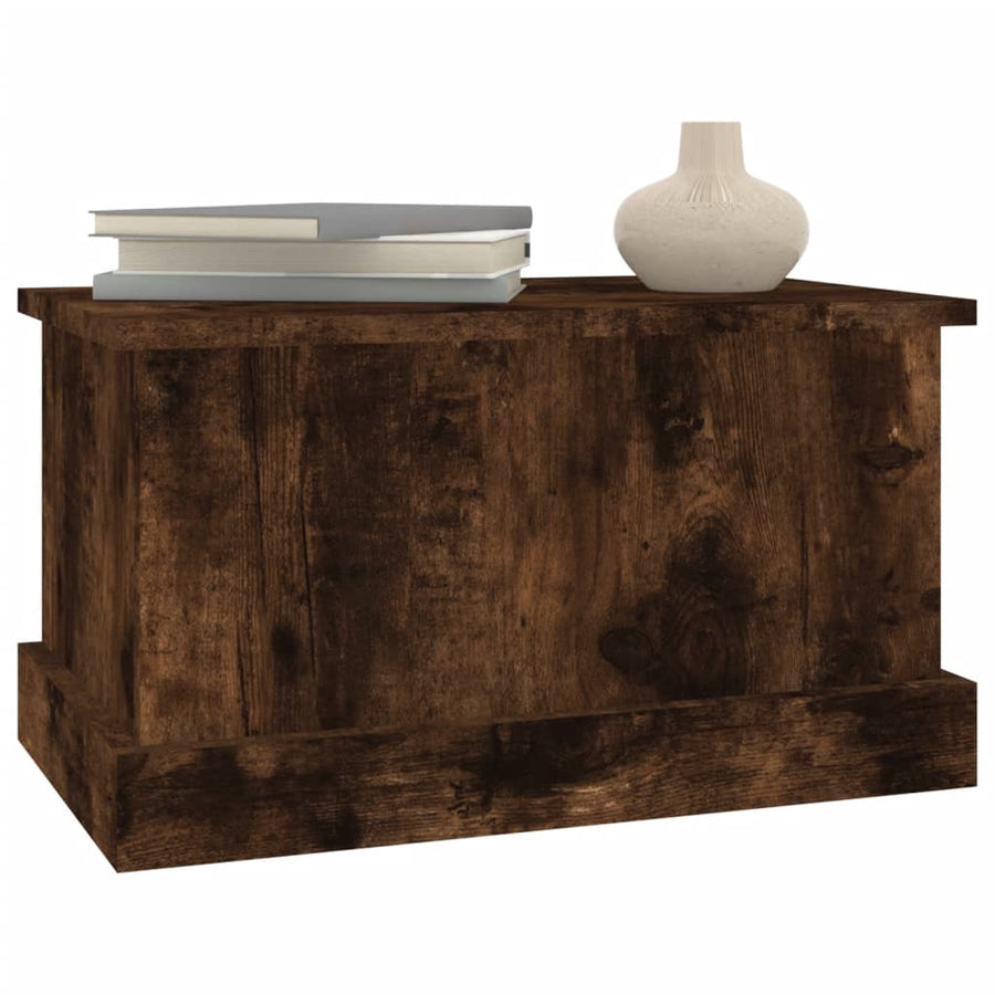 Opbergbox 50X30X28 Cm Bewerkt Hout Gerookt Eikenkleurig