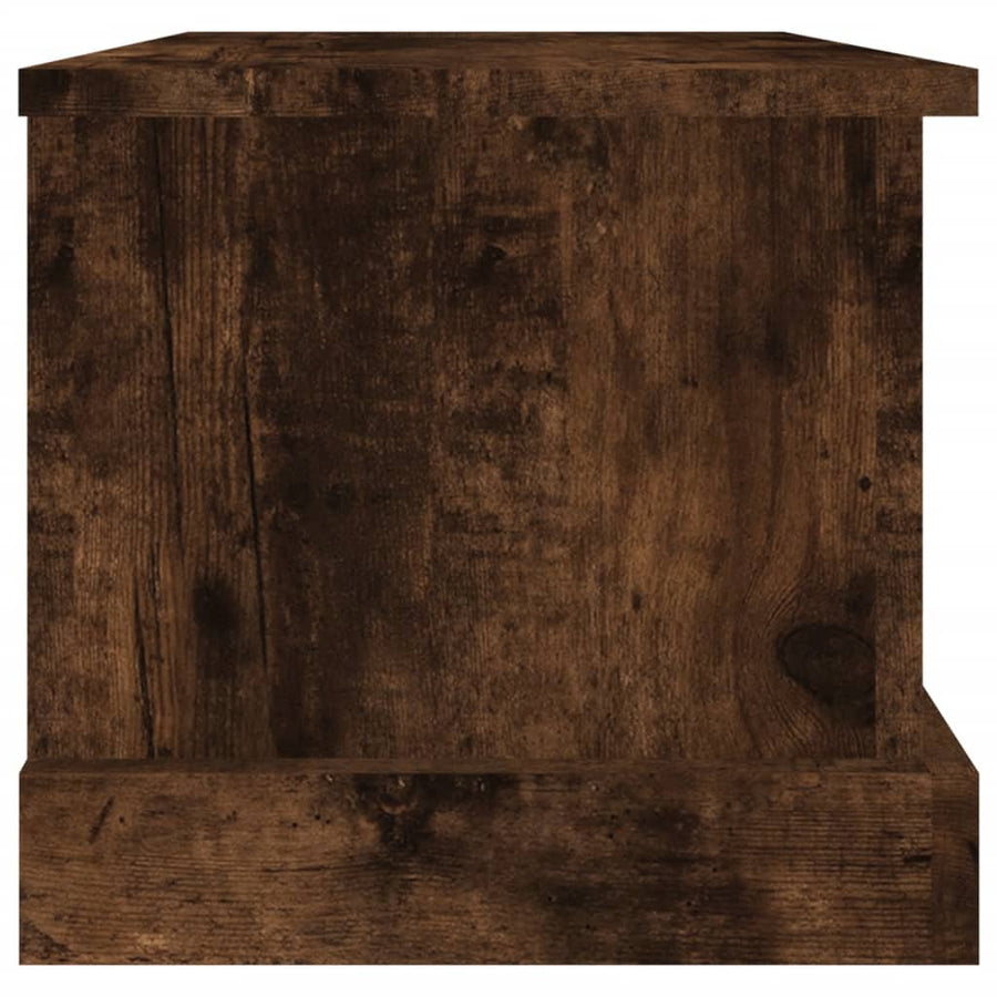 Opbergbox 50X30X28 Cm Bewerkt Hout Gerookt Eikenkleurig