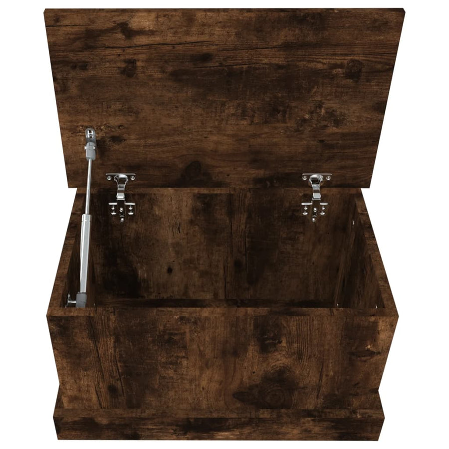 Opbergbox 50X30X28 Cm Bewerkt Hout Gerookt Eikenkleurig