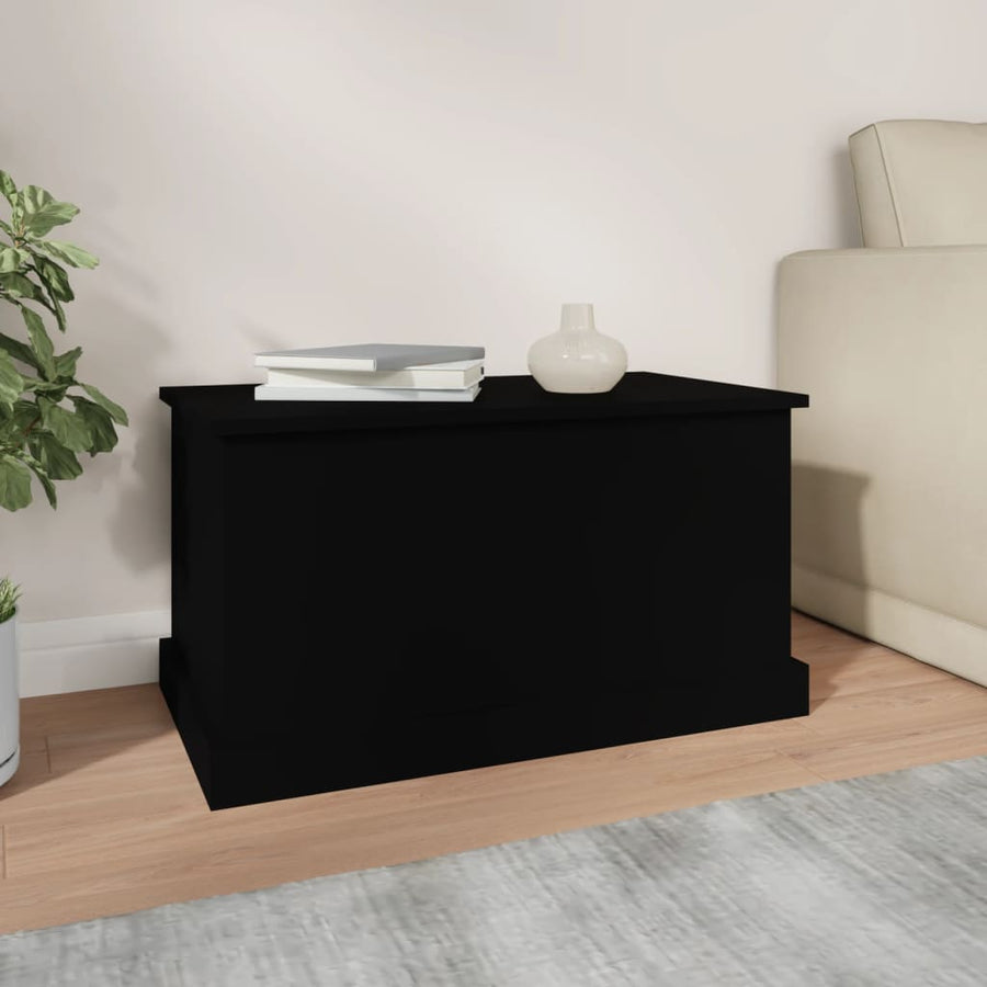 Opbergbox 70X40X38 Cm Bewerkt Hout Zwart