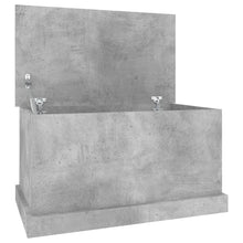 Opbergbox Bewerkt Hout 70 x 40 x 38 cm Betongrijs