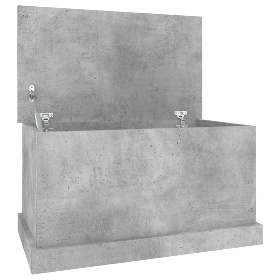 Opbergbox Bewerkt Hout 70 x 40 x 38 cm Betongrijs