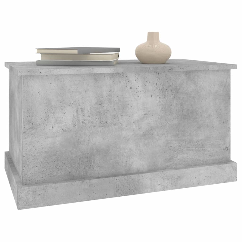 Opbergbox Bewerkt Hout 70 x 40 x 38 cm Betongrijs