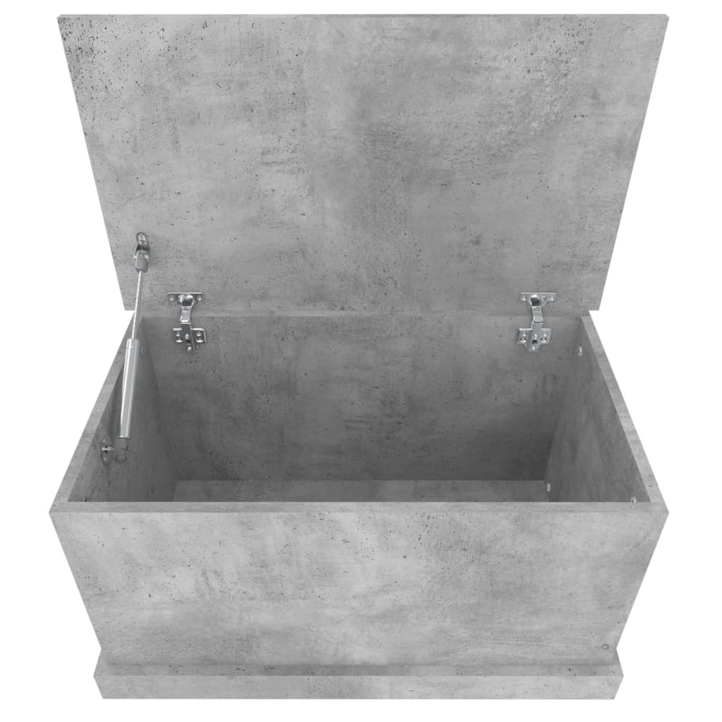 Opbergbox Bewerkt Hout 70 x 40 x 38 cm Betongrijs