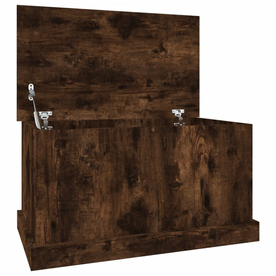 Opbergbox Bewerkt Hout Kleurig 70 x 40 x 38 cm Gerookt eiken