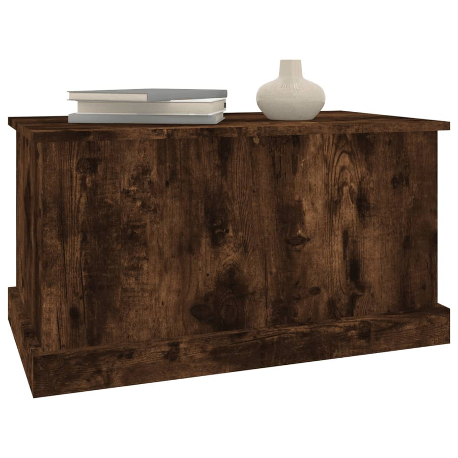 Opbergbox Bewerkt Hout Kleurig 70 x 40 x 38 cm Gerookt eiken