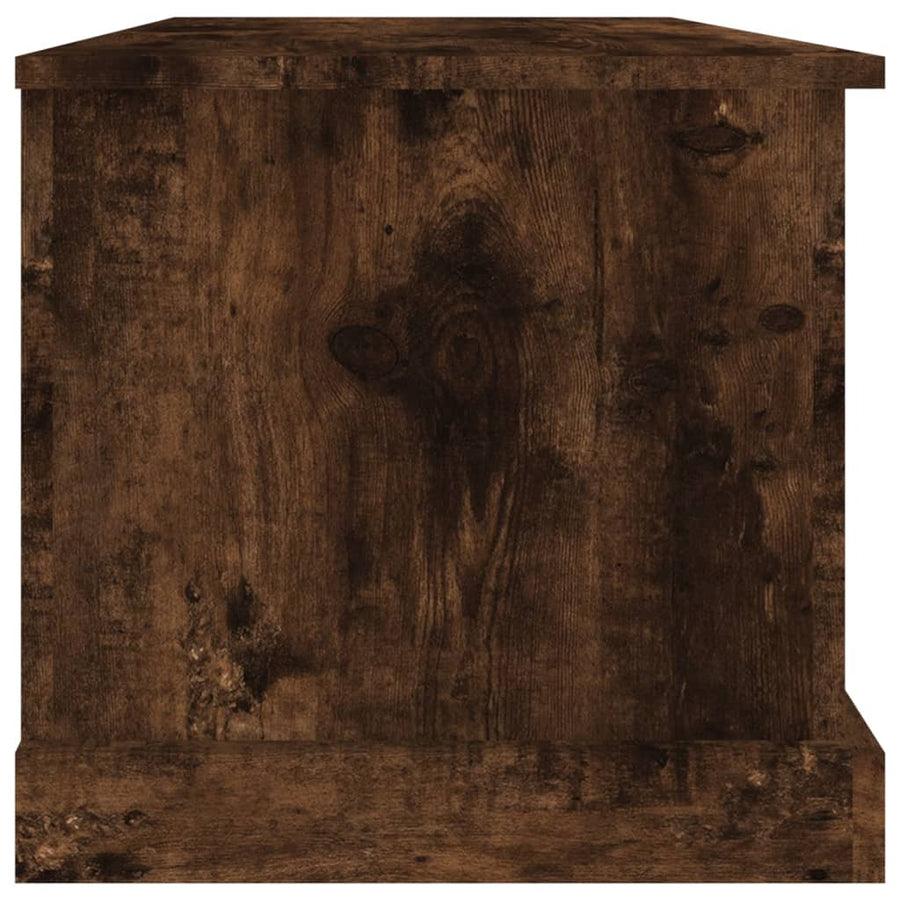 Opbergbox Bewerkt Hout Kleurig 70 x 40 x 38 cm Gerookt eiken