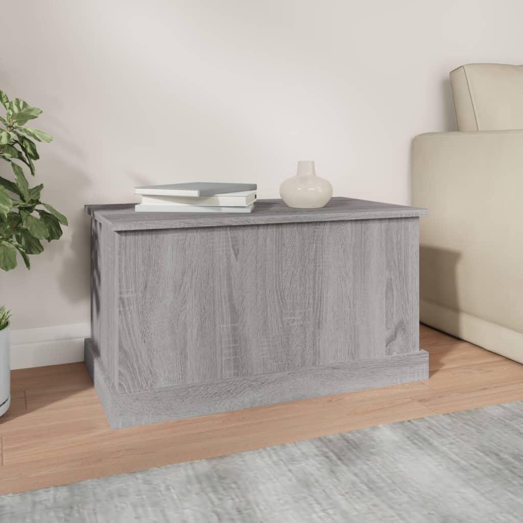 Opbergbox Bewerkt Hout Eikenkleurig 70 x 40 x 38 cm Grijs sonoma