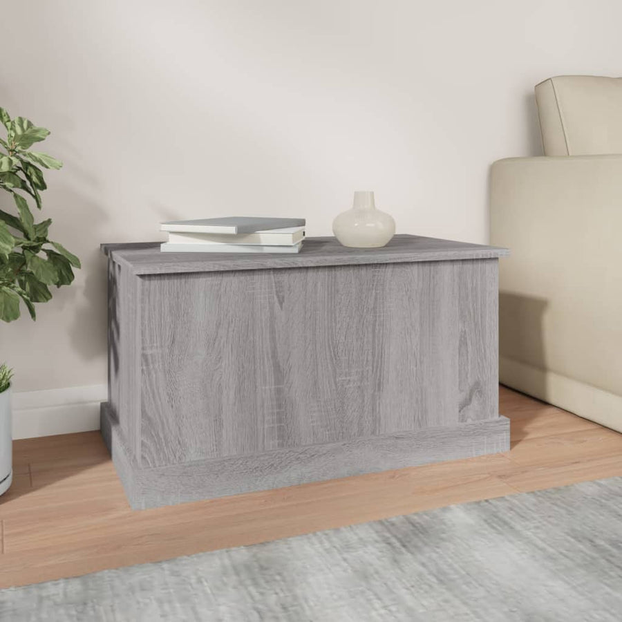 Opbergbox Bewerkt Hout Eikenkleurig 70 x 40 x 38 cm Grijs sonoma